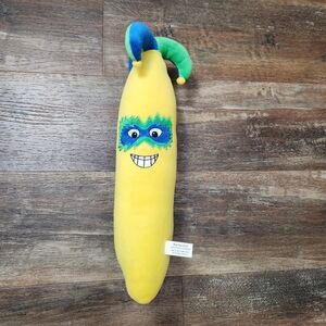 Mardi Gras Banana Jester w/Hat Yellow Blue Green by Plush Appeal 17'' Perfect
